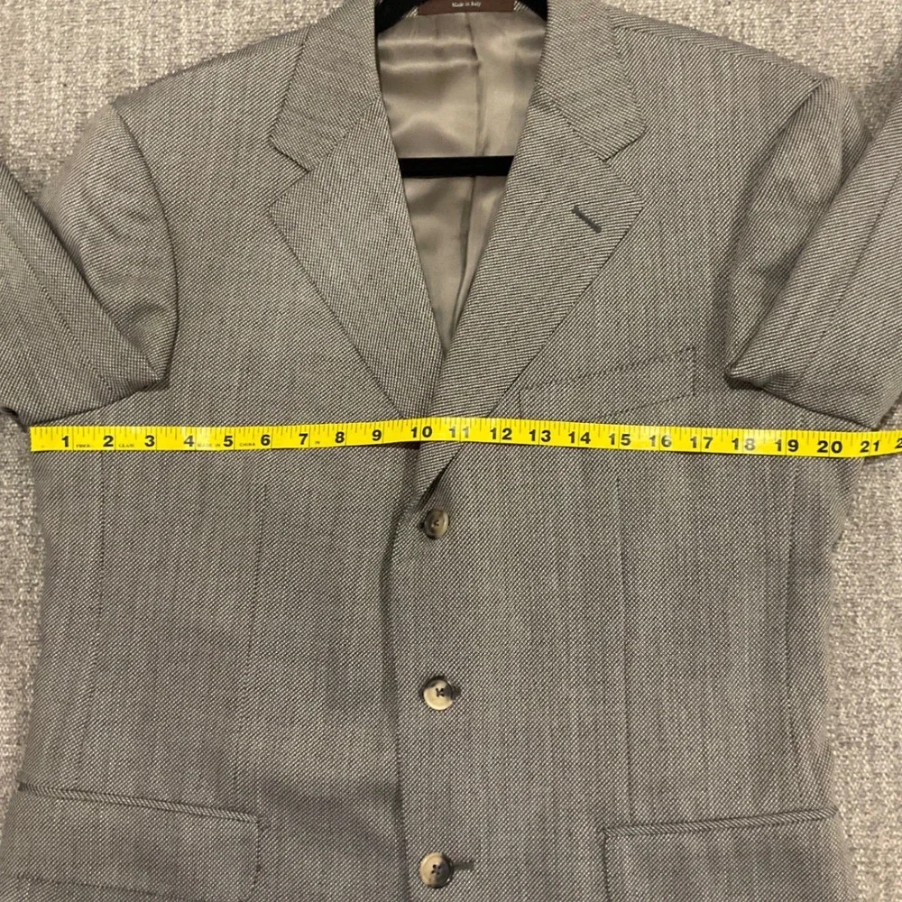 Ermenegildo Zegna 100% Wool Fine Italian Weave Side Vented Sport Coat Blazer 40‎